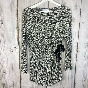 Envie de Fraise Black and White Maternity Top Tie Detail Size 10  238
